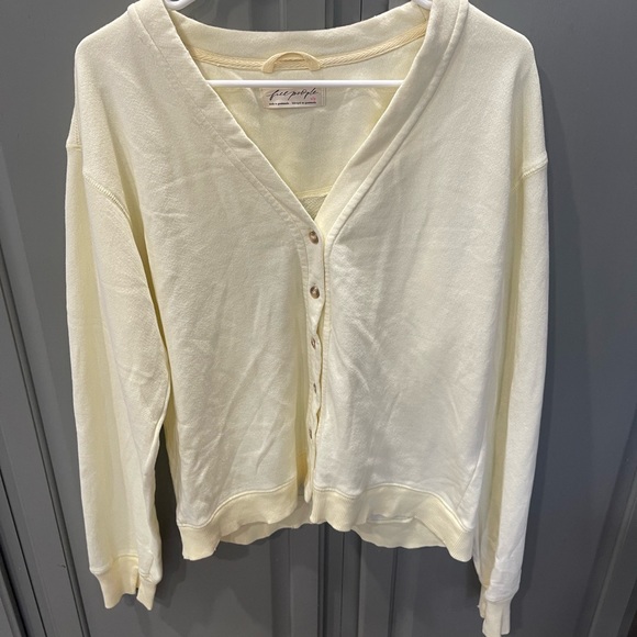Free People Sweaters - Free People Cream Button-Up Cardigan